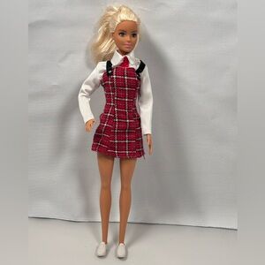 Barbie Fashionistas doll wearing a Fashion Avenue Red Plaid outfit